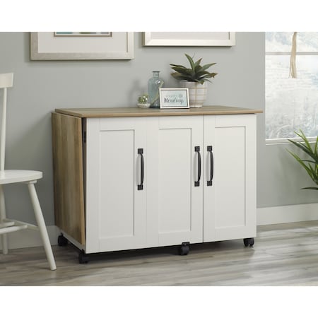 Sauder Sewing Craft Cart Sw , Drop leaf provides extra work space for sewing or crafts 426934